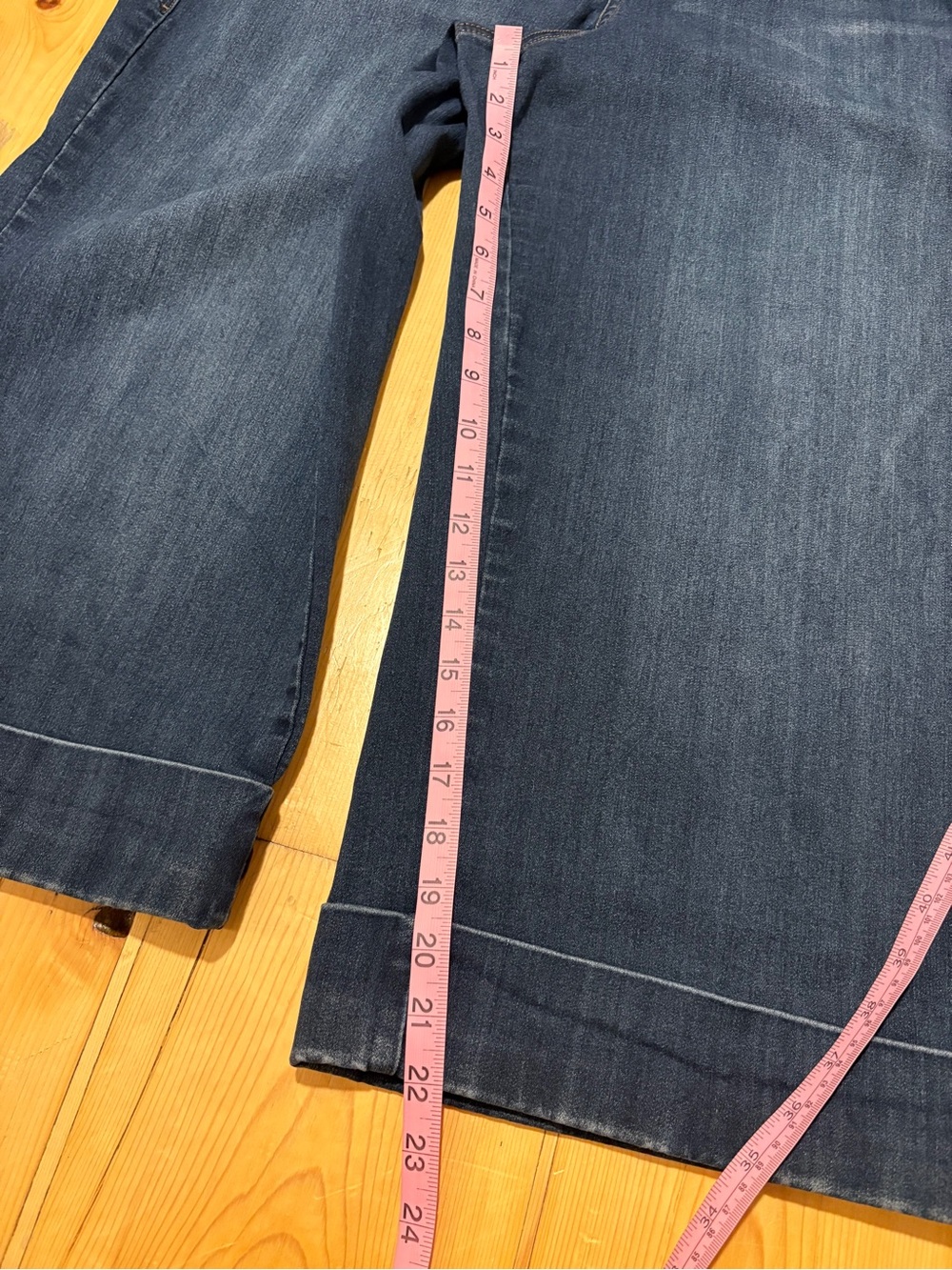 Maurices Wide Leg Cuffed Cropped Denim - Picture 8 of 8